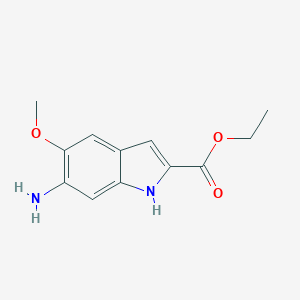 molecular formula C12H14N2O3 B019875 Ethyl 6-amino-5-methoxy-1H-indole-2-carboxylate CAS No. 107575-60-0
