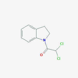 molecular formula C10H9Cl2NO B019880 2,2-Dichloro-1-(2,3-dihydroindol-1-yl)ethanone CAS No. 104756-60-7