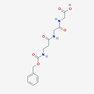 molecular formula C15H19N3O6 B019886 2-[[2-[3-(Phenylmethoxycarbonylamino)propanoylamino]acetyl]amino]acetic acid CAS No. 102601-37-6