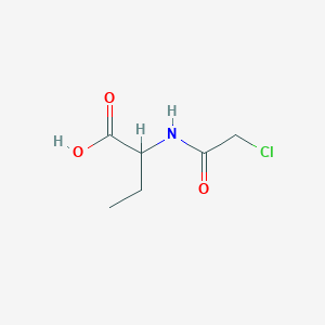 molecular formula C6H10ClNO3 B019887 2-[(2-Chloroacetyl)amino]butanoic acid CAS No. 101072-54-2