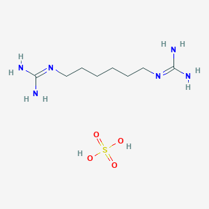 molecular formula C8H22N6O4S B019900 1-[6-(diaminomethylideneamino)hexyl]guanidine;sulfuric acid CAS No. 6966-26-3