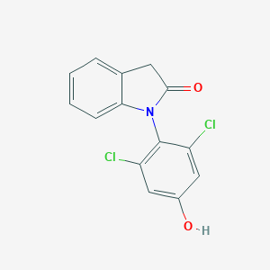 molecular formula C14H9Cl2NO2 B019901 1-(2,6-Dichloro-4-hydroxyphenyl)-1,3-dihydro-2H-indol-2-one CAS No. 73328-71-9