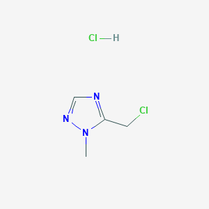 molecular formula C4H7Cl2N3 B019922 5-(Chloromethyl)-1-methyl-1H-1,2,4-triazole hydrochloride CAS No. 104256-69-1