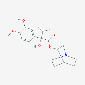 molecular formula C20H27NO5 B019941 3-Quinuclidyl 3,4-dimethoxyphenyl(isopropenyl)glycolate CAS No. 101710-95-6