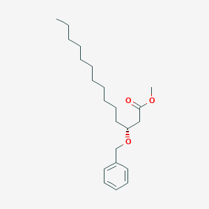 molecular formula C22H36O3 B019980 （3R）-3-（苯甲氧基）十四酸甲酯 CAS No. 114264-01-6