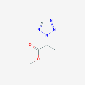 molecular formula C5H8N4O2 B019981 Methyl 2-(2H-tetrazol-2-yl)propanoate CAS No. 103557-30-8