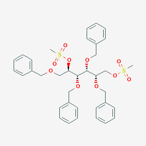 molecular formula C36H42O10S2 B019994 2,3,4,6-Tetra-O-benzyl-1,5-di-O-mesyl-D-glucitol CAS No. 77698-99-8