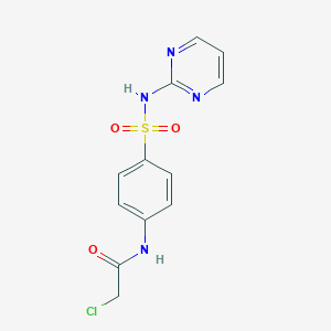 molecular formula C12H11ClN4O3S B020006 2-chloro-N-{4-[(pyrimidin-2-yl)sulfamoyl]phenyl}acetamide CAS No. 104246-28-8