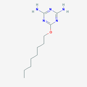 molecular formula C11H21N5O B020007 6-(Octyloxy)-1,3,5-triazine-2,4-diamine CAS No. 19619-58-0