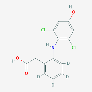 molecular formula C14H11Cl2NO3 B020009 4'-Hydroxy Diclofenac-D4 (Major) CAS No. 254762-27-1