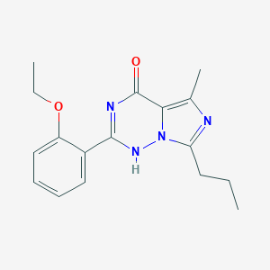 molecular formula C17H20N4O2 B020012 2-(2-Ethoxyphenyl)-5-methyl-7-propyl-3H-imidazo[5,1-f][1,2,4]triazin-4-one CAS No. 224789-21-3