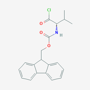 molecular formula C20H20ClNO3 B020027 (S)-(9H-Fluoren-9-yl)methyl (1-chloro-3-methyl-1-oxobutan-2-yl)carbamate CAS No. 103321-53-5