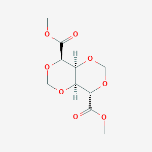 molecular formula C10H14O8 B020035 dimethyl (4S,4aS,8R,8aS)-4,4a,8,8a-tetrahydro-[1,3]dioxino[5,4-d][1,3]dioxine-4,8-dicarboxylate CAS No. 4539-77-9