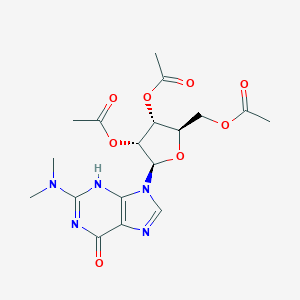 molecular formula C18H23N5O8 B020042 2',3',5'-三-O-乙酰基-2N,2N-二甲基鸟苷 CAS No. 73196-87-9