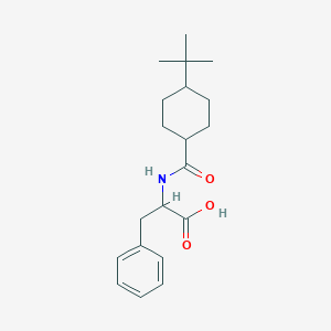 molecular formula C20H29NO3 B020044 N-(trans-4-tert-Butyl-cyclohexyl)carbonyl-D-phenylalanine CAS No. 105746-46-1
