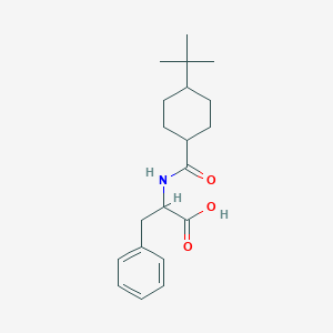 molecular formula C20H29NO3 B020044 N-(4-tert-Butylcyclohexane-1-carbonyl)phenylalanine CAS No. 105746-46-1