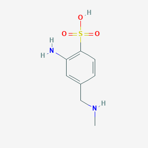 molecular formula C8H12N2O3S B020046 3-Amino-alpha-(methylamino)toluene-4-sulphonic acid CAS No. 19659-80-4
