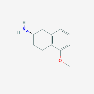 molecular formula C11H15NO B020052 (S)-5-Methoxy-2-aminotetralin CAS No. 105086-80-4