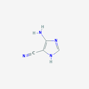 molecular formula C4H4N4 B020058 5-Amino-1H-imidazole-4-carbonitrile CAS No. 5098-11-3