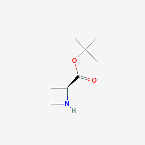 molecular formula C8H15NO2 B020061 L-Azetidine-2-carboxylic Acid t-Butyl Ester CAS No. 129740-14-3