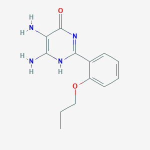 molecular formula C13H16N4O2 B020068 5,6-Diamino-2-(2-propoxyphenyl)pyrimidin-4(3H)-one CAS No. 57075-34-0