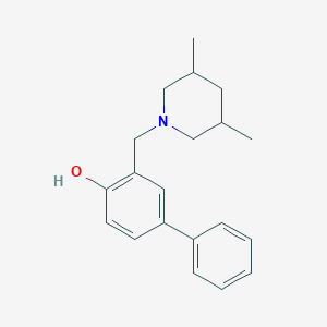 molecular formula C20H25NO B020112 3-((3,5-Dimethylpiperidino)methyl)-4-biphenylol CAS No. 106609-34-1
