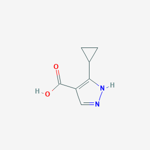 molecular formula C7H8N2O2 B020126 5-Cyclopropyl-1h-pyrazole-4-carboxylic acid CAS No. 870704-26-0