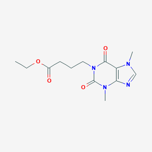 molecular formula C13H18N4O4 B020150 Ethyl 4-(3,7-dimethyl-2,6-dioxopurin-1-yl)butanoate CAS No. 83636-88-8