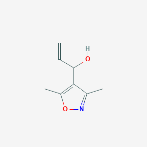 molecular formula C8H11NO2 B020158 1-(3,5-Dimethyl-1,2-oxazol-4-yl)prop-2-en-1-ol CAS No. 110773-98-3