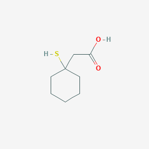 molecular formula C8H14O2S B020177 2-(1-Sulfanylcyclohexyl)acetic acid CAS No. 108330-39-8