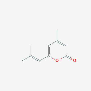 molecular formula C10H12O2 B020206 4-Methyl-6-(2-methylprop-1-en-1-yl)-2H-pyran-2-one CAS No. 4394-72-3