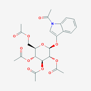 molecular formula C24H27NO11 B020225 1-乙酰基-3-((2,3,4,6-四-O-乙酰-β-D-吡喃葡萄糖基)氧基)-1H-吲哚 CAS No. 7497-97-4