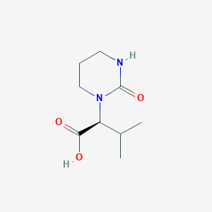 molecular formula C9H16N2O3 B020240 (S)-3-Methyl-2-(2-oxotetrahydropyrimidin-1(2H)-yl)butanoic acid CAS No. 192725-50-1