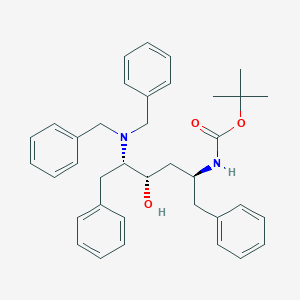 molecular formula C37H44N2O3 B020245 (2S,3S,5S)-2-(N,N-Dibenzylamino)-3-hydroxy-5-(tert-butyloxycarbonylamino)-1,6-diphenylhexane CAS No. 162849-93-6