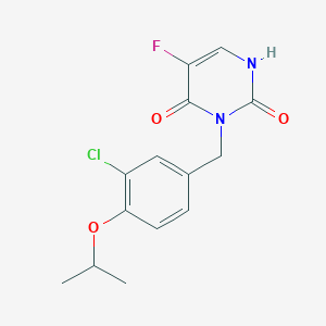molecular formula C14H14ClFN2O3 B020273 Uracil, 3-(3-chloro-4-isopropoxybenzyl)-5-fluoro- CAS No. 102613-22-9