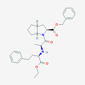molecular formula C30H38N2O5 B020287 2-[N-[(R)-1-Ethoxycarbonyl-3-phenylpropyl]-L-alanyl]-(1S,3S,5S)-2-azabicyclo[3.3.0]octane-3-carboxylic Acid, Benzyl Ester CAS No. 1356382-68-7