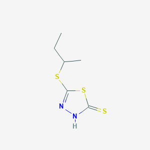 molecular formula C6H10N2S3 B020304 5-(Sec-butylthio)-1,3,4-thiadiazole-2-thiol CAS No. 19921-51-8