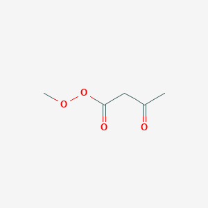 molecular formula C5H8O4 B020318 Methyl 3-oxobutaneperoxoate CAS No. 105025-71-6