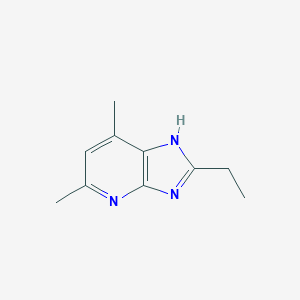 molecular formula C10H13N3 B020348 2-乙基-5,7-二甲基-1H-咪唑[4,5-b]吡啶 CAS No. 133240-06-9