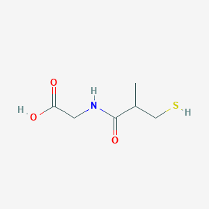 molecular formula C6H11NO3S B020379 N-(3-Mercapto-2-methylpropanoyl)glycine CAS No. 89021-98-7