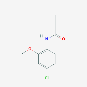 molecular formula C12H16ClNO2 B020385 N-(4-chloro-2-methoxyphenyl)-2,2-dimethylpropanamide CAS No. 113137-29-4