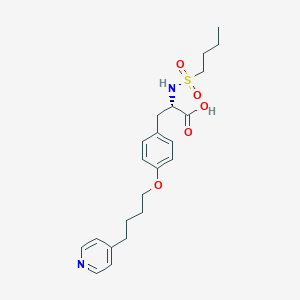 molecular formula C22H30N2O5S B020431 (S)-2-(Butylsulfonamido)-3-(4-(4-(pyridin-4-yl)butoxy)phenyl)propanoic acid CAS No. 149490-61-9