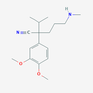 3-(3,4-Dimethoxyphenyl)-2-methyl-6-methylaminohexane-3-carbonitrile