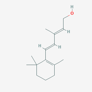 molecular formula C15H24O B020454 (2E,4E)-3-Methyl-5-(2,6,6-trimethyl-1-cyclohexenyl)-2,4-pentadiene-1-ol CAS No. 3917-39-3