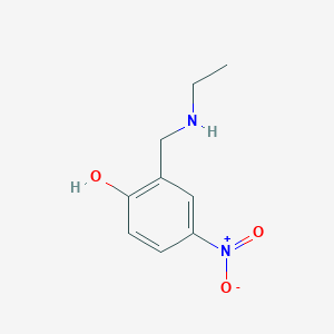 molecular formula C9H12N2O3 B020467 Phenol, 2-[(ethylamino)methyl]-4-nitro- CAS No. 71130-60-4