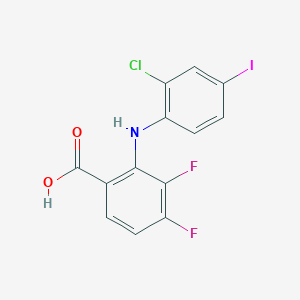 molecular formula C13H7ClF2INO2 B020477 2-(2-氯-4-碘苯胺)-3,4-二氟苯甲酸 CAS No. 303175-44-2
