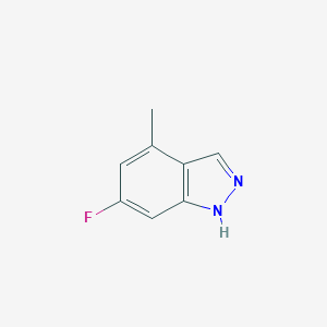 molecular formula C8H7FN2 B020546 6-fluoro-4-methyl-1H-indazole CAS No. 105391-75-1
