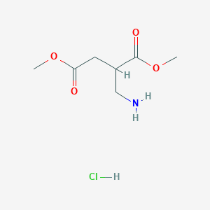 molecular formula C7H14ClNO4 B020607 Dimethyl 2-(aminomethyl)succinate hydrochloride CAS No. 108303-97-5