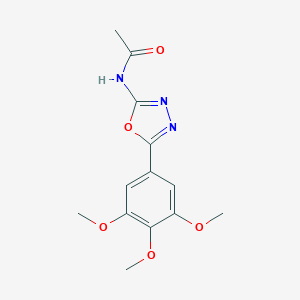 molecular formula C13H15N3O5 B020626 N-(5-(3,4,5-Trimethoxyphenyl)-1,3,4-oxadiazol-2-yl)acetamide CAS No. 19938-46-6