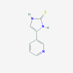 molecular formula C8H7N3S B020630 2H-Imidazole-2-thione, 1,3-dihydro-4-(3-pyridinyl)- CAS No. 93103-29-8